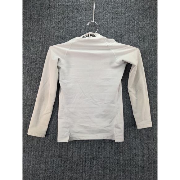 Boys Nike Pro Dri-Fit Fitted Shirt Size M White Athletic Swoosh Logo - Picture 2 of 13